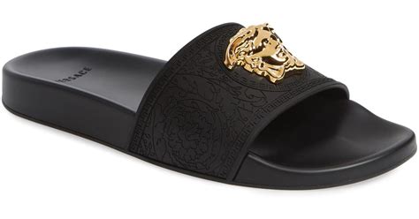 palazzo medusa slide sandal versace|Versace palazzo slides.